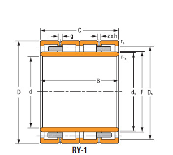 Cylindrical Roller Bearing Four Row assembly 560rX2644