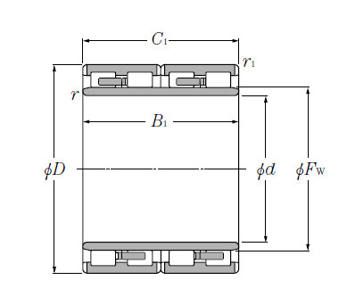 NTN Cylindrical Roller Bearings Four Row Bearing 4R13603 4R11404