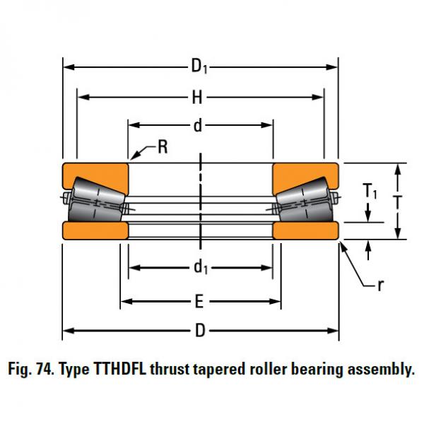 Bearing TTHDFL thrust tapered roller bearing D-3461-C #1 image